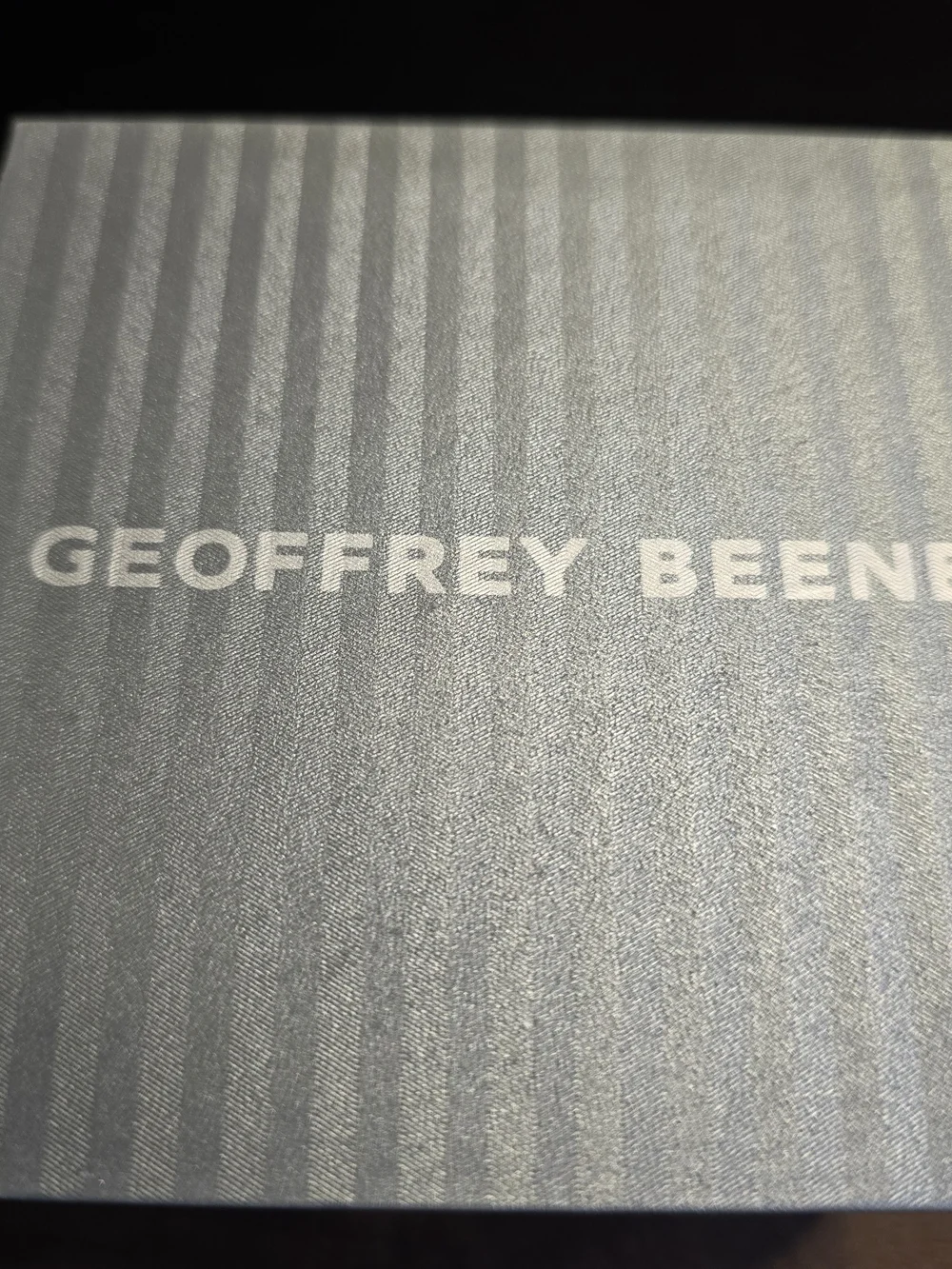 Geoffrey Beene Men's Blue Dial Stainless Steel Diamond Accent Watch- New!